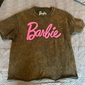 Barbie Kids Brown T-Shirt with Pink Logo